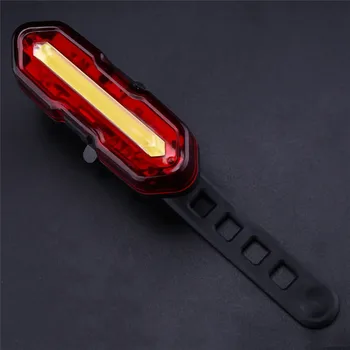 

Bicycle Taillight Waterproof Riding Rear Mountain Bike Cycling Light ABS + Electronics Button light Led Usb Chargeable