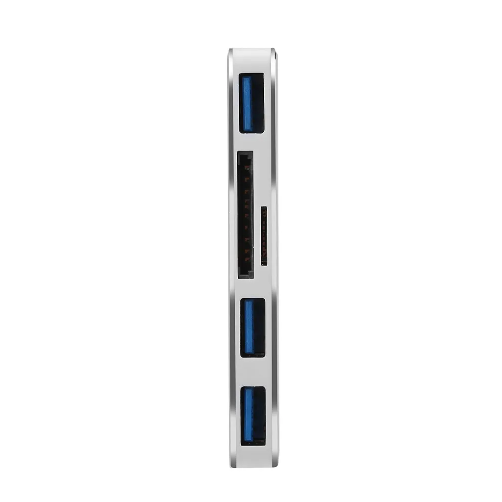 Ouhaobin концентратор USB Type C адаптер 5в1 3 порта USB3.0 с кардридером адаптер для клавиатуры для мыши