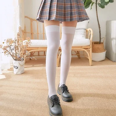 Women Girls Thigh High Over Knee Socks Sexy Lace Fishnet Stockings Nylon Long Socks Hosiery Solid Fashion High Quality Stockings support socks for women Women's Socks