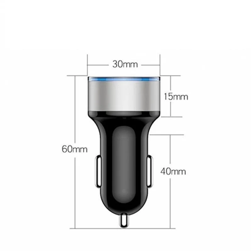 3.1A 5V Dual USB Автомобильное зарядное устройство светодиодный дисплей для Volkswagen VW POLO