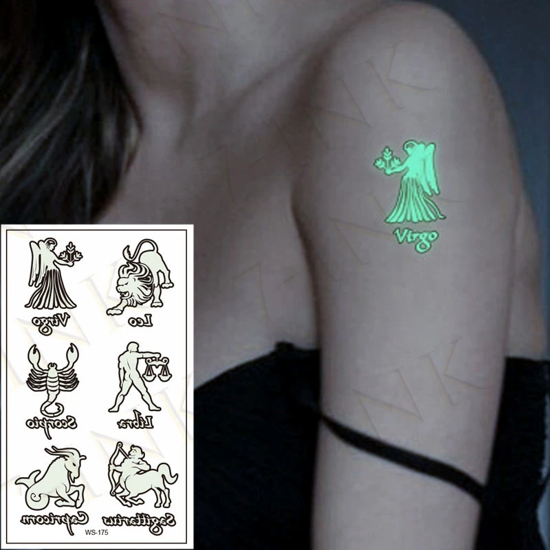 Waterproof Temporary Tattoo Sticker Star Constellation Shape Aries Libra  Capricorn Flash Tatoo Fake Tatto Art for Women Men - Price history & Review  | AliExpress Seller - Tatto fun Store | Alitools.io