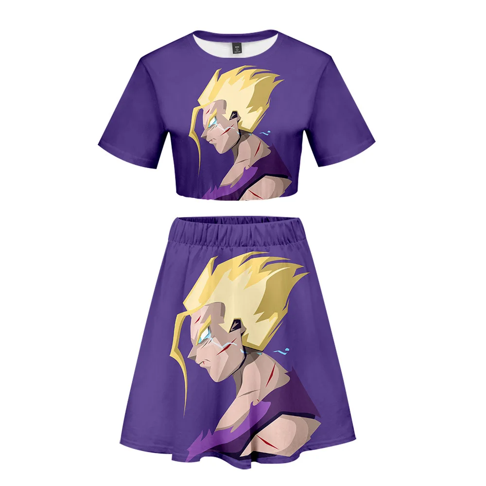 Предоставляем стиль Dragon Ball серия цифровая печать Летняя короткая юбка комплект