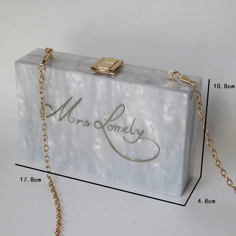 Кошелек, брендовая модная женская сумка-мессенджер, жемчужный акриловый клатч, винтажная Женская белая вечерняя сумочка с надписью на заказ
