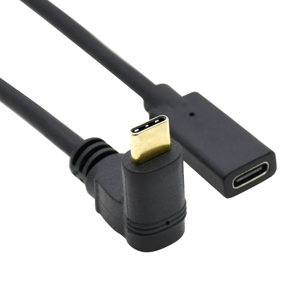 

USB C Extension cable USB3.1 type-c male to female extension cable 90 degree angle gold plated connector for laptop mobile phone