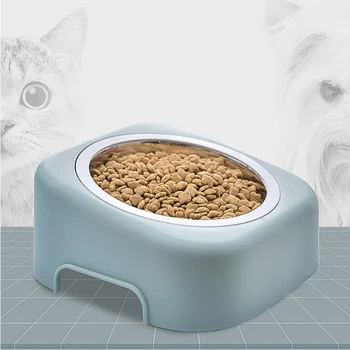 

Stainless Steel Cat Food Bowl Dog Water Dispenser Feeder Bowls Pet Kitten Drinking Fountain Plastic Dish Goods for Dogs Products