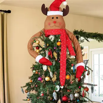 

Christmas Tree Topper Decoration Ornament Lovely Christmas Tree Pendant Christmas Tree Top Star Deer Hat Set