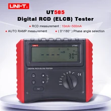 Цифровой УЗО(ELCB) тестер UNI-T UT585 UT586; защита от утечки переключатель Тестер Авто рампы/соединения проверки/блокировки измерения/удержания данных