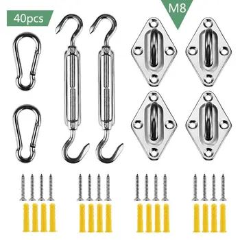 

304 Stainless Steel Shade Sail Hardware Kit 5 inch for Rectangle and Square Sun Shade Sails Installation