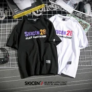Hong Kong style Ulzzang куртки для пар, Мужская Весенняя бейсбольная форма свободного кроя в Корейском стиле Харадзюку с принтом смешанных цветов
