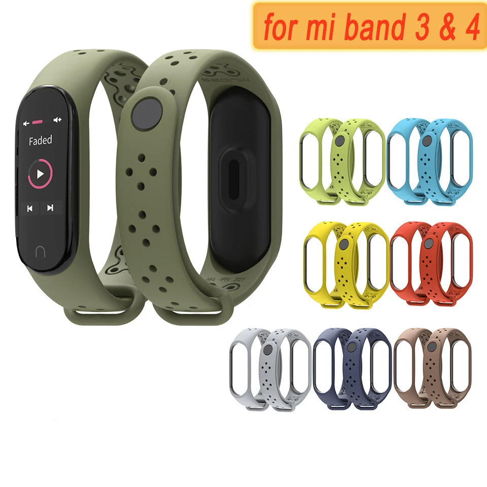 Watch Strap For Mi Band 4 3 Silicone Strap For Xiaomi Mi Band 3 4 Smart Watch Bracelet For Miband 3 4 Correa Mi Band 3 Pulseira Watchbands Aliexpress