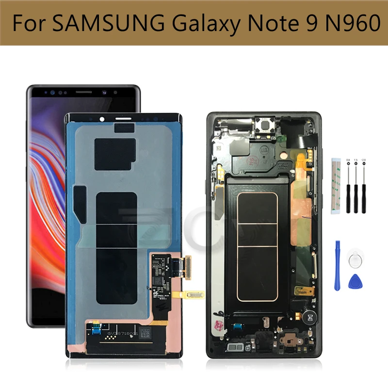 ЖК-дисплей для Samsung Galaxy Note 9 N960F N9600 N960U сенсорный экран с цифровым преобразователем