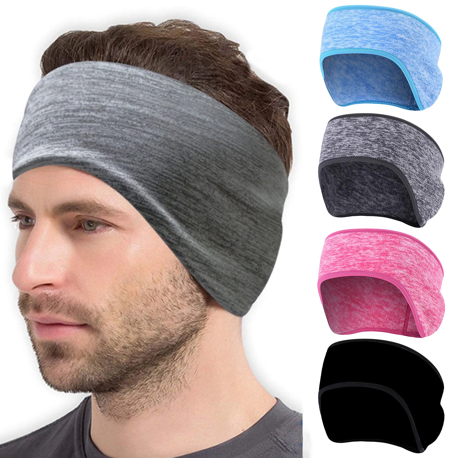 Men Ear Warmers Earmuffs Winter Fleece Headwrap Fashion Sport Unisex Headbands