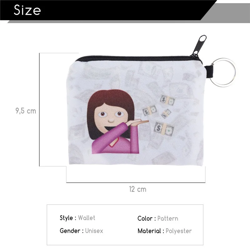 

Zohra New Style Design 3D Printed Carrying Purse Multi-functional Key Wallet Coin Bag Wallet
