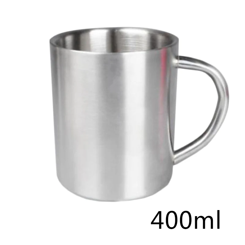 

1x Stainless Steel Small Wine Cup Drinking Coffee Tea Tumbler Camping Mug Silver