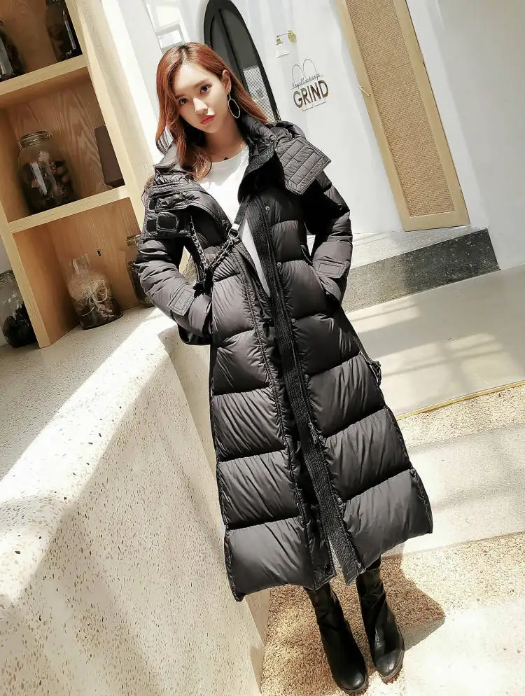 BL Heydress зимнее однотонное женское теплое пальто с капюшоном, Дамское плотное синее пуховое пальто большого размера, женское белое пуховое пальто - Цвет: BL