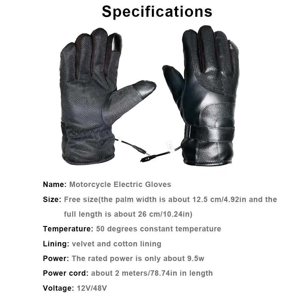 Motorcycle Touch Screen Electric Heated Gloves Rechargeable Winter Hand Warmer Thermal Heated Gloves For Climbing Hiking Cycling