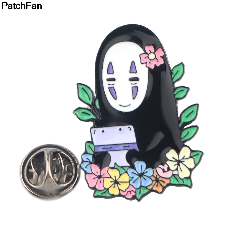 20 шт./лот A2560 Patchfan Унесенные призраками не лицо человек эмаль булавки брошки каваи ювелирные изделия дети девушка рубашка пальто DIY украшения