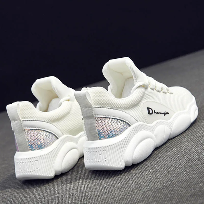

Sports Running Shoes WOMEN'S Shoes 2020 New Style Summer Lightweight Breathable Versatile Spring Casual White Shoes Children Tre