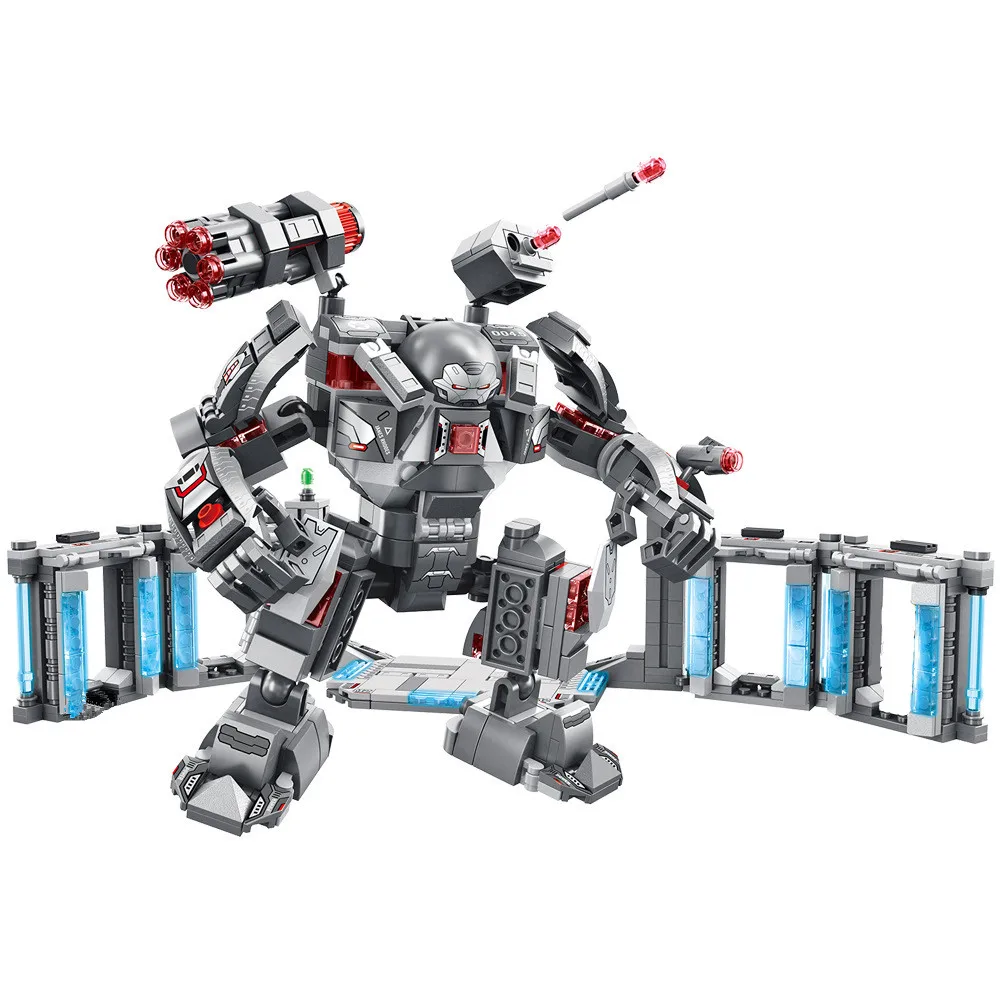 

2019 Marvel Avengers Endgame Super Heroes Thanos Iron Man War Machine Buster Mech Armor Building Blocks Bricks City Kids Toys