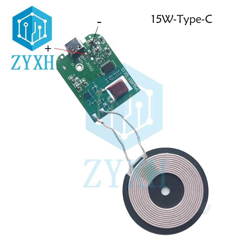 15W 10W 7.5W 5W Tyce C Micro USB Wireless Charger Transmitter Module Circuit