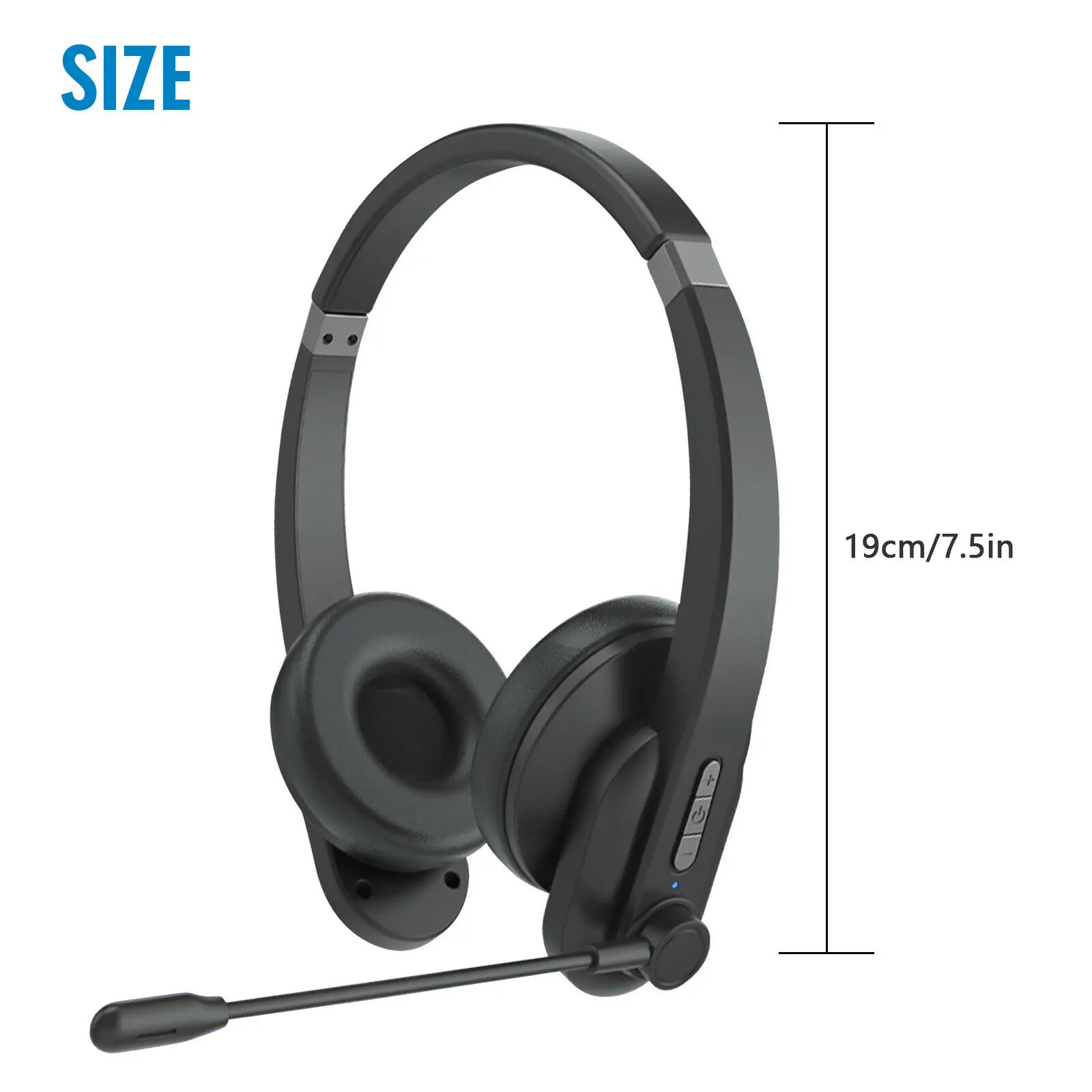 Bluetooth 5.0 Office Trucker Headset Noise Cancelling Handsfree Headphone w/Mic for Truck Driver Office Business Home PC wireless bluetooth earbuds