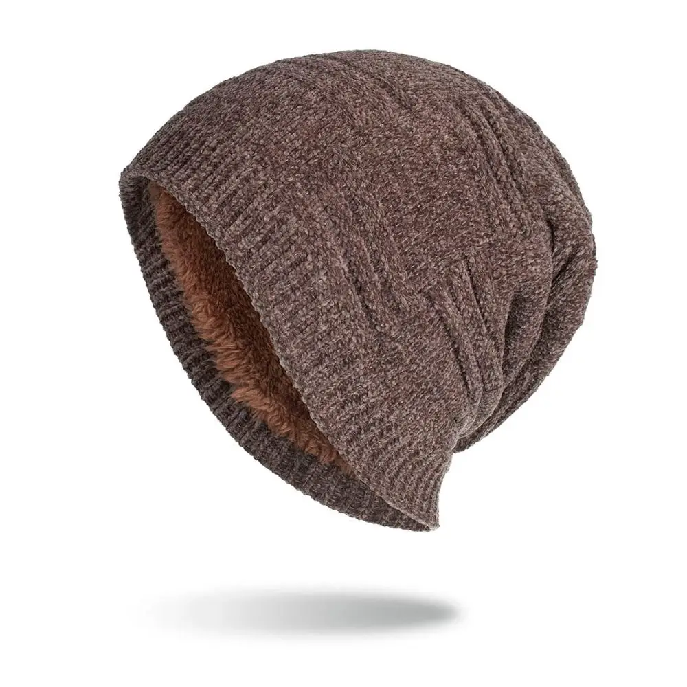 Khaki Beanies Joymay новые зимние шапочки Neack теплый набор унисекс Простой теплый мягкий шарф череп вязаная шапка шапки Touca Gorro шапка s WM125 - Цвет: Khaki Beanies