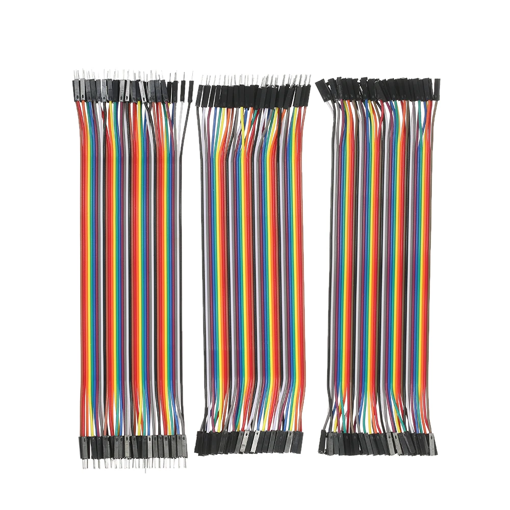 Набор ленточных кабелей 240 шт. разноцветные 80 Pin M/M + M/F F/F (10 см/20 см)|Детали и