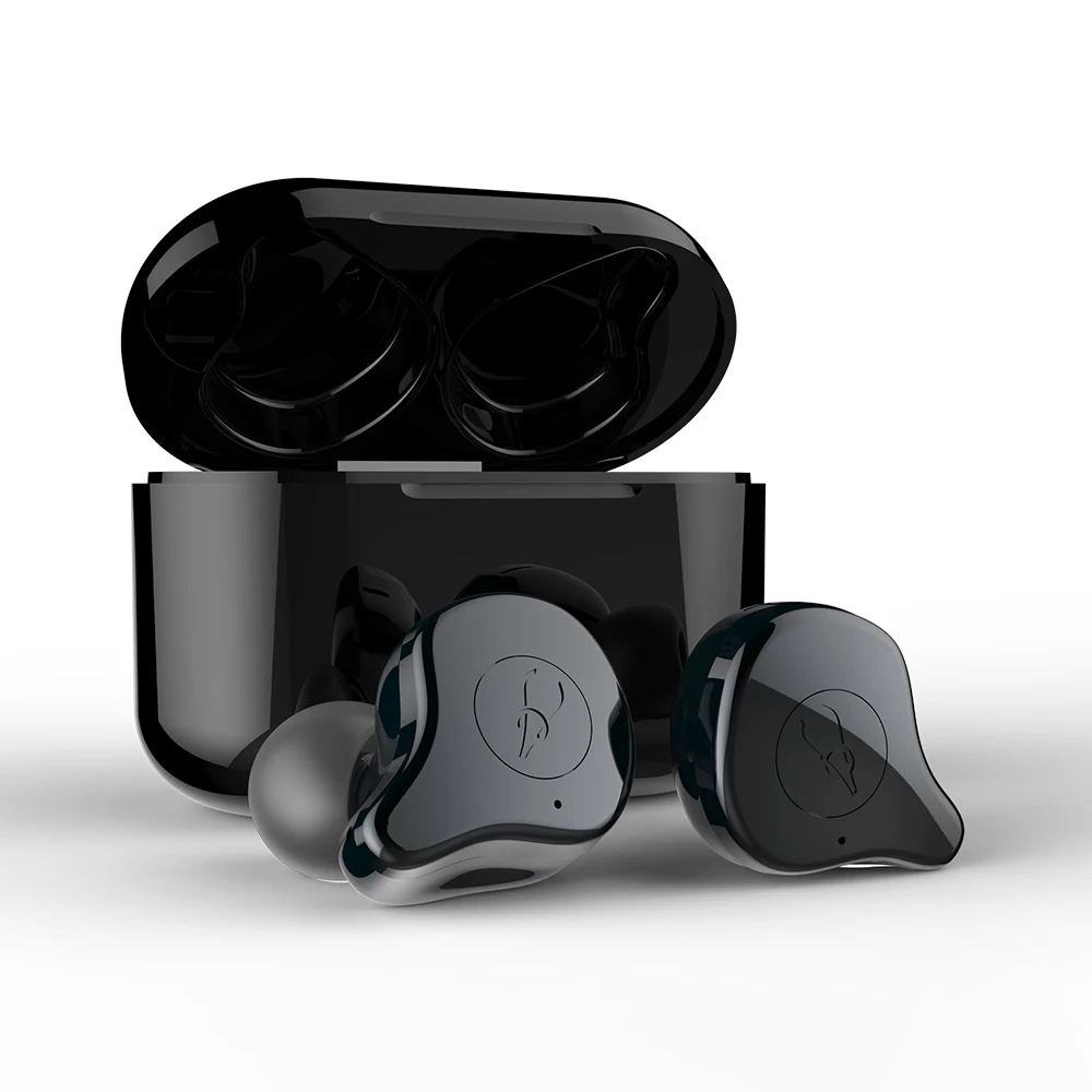 Sabbat E12 беспроводные Bluetooth наушники TWS гарнитуры BT 5,0 Автоматическое Сопряжение с 750 мАч зарядная коробка с поддержкой беспроводной зарядки - Цвет: Тёмно-синий