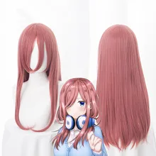 Nakano Miku косплей парик аниме Gotoubun No Hanayome quintestual Quintuplets женский розовый косплей парик Nakano Miku