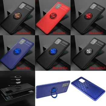 

100pcs/lot For Galaxy S20 Ultra S20 Plus Anti-scratch Invisible Magnetic Support Ring Buckle Case For Samsung Galaxy A71 A51 A01