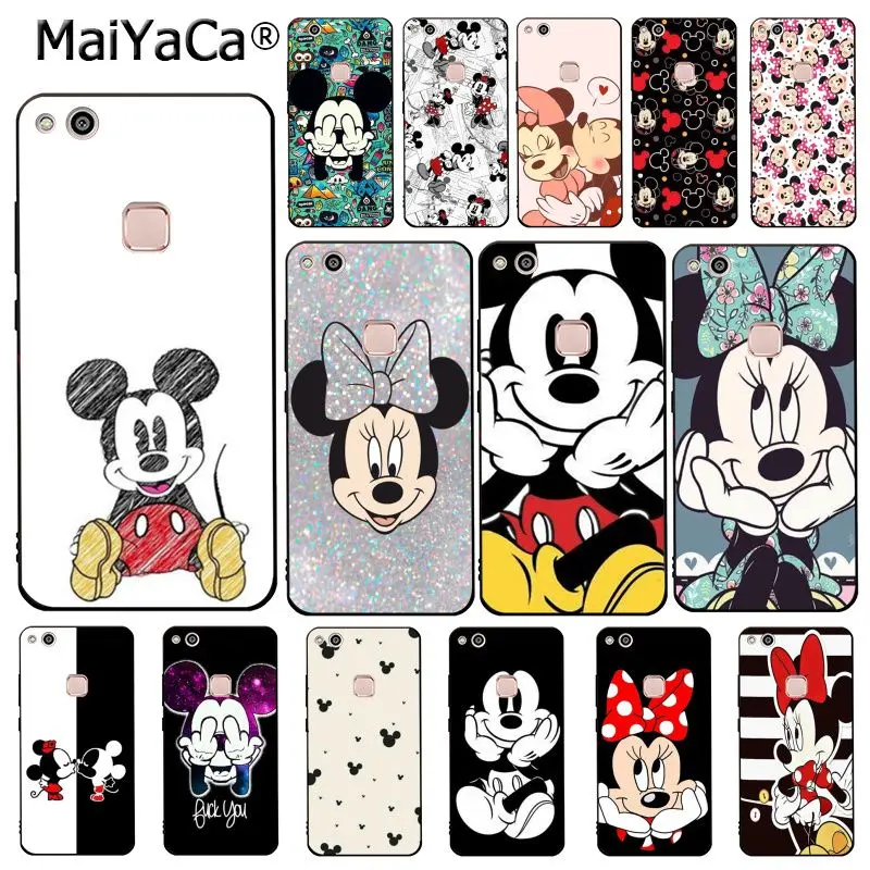 

MaiYaCa Beauty Cartoon Mickey Minnie Mouse Phone Case for Huawei Y5 II Y6 II Y5 Y6 Y7Prime Y9 2018 2019