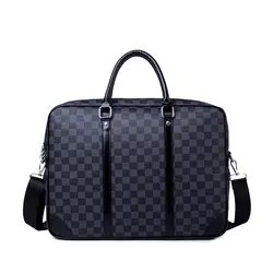 Известный бренд Роскошный портфель сумки новая мода мужской деловой портфель повседневная сумка через плечо для мужчин ПВХ сумка для