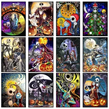 

nightmare before christmas diamond painting accessories Cartoon Full square diamond embroidery cross stitch