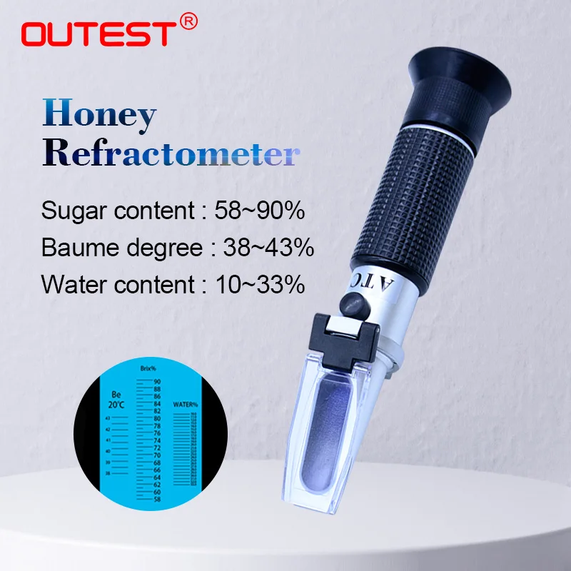 OUTEST высокая концентрация Brix Be Water 3 в 1 58% ~ 90% рефрактометр для мёда пчелы сахар еды