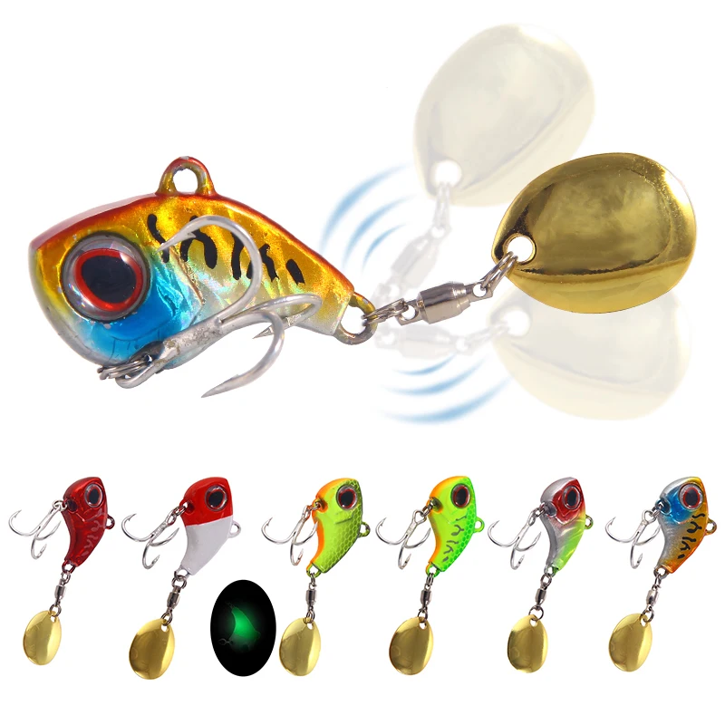 

New lure fast rotation small cyclone vibration VIB sequins metal vib sea fishing freshwater bait