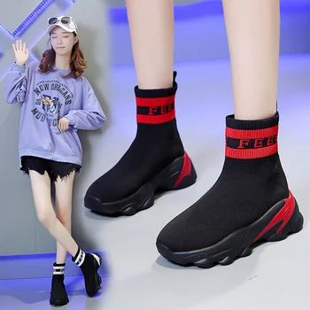 

Nice New Ankle Letters Boots Women Autumn England Style Pretty Shoes Woman Flat Heels College Girls Sneakers Style Footwear