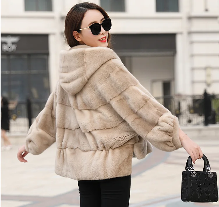 Free Shipping Genuine Mink Fur Bat Sleeved Coat Real Mink Fur Coat Lady's Mink Fur Poncho Real Fur Shawl Wholesale Retail OEM