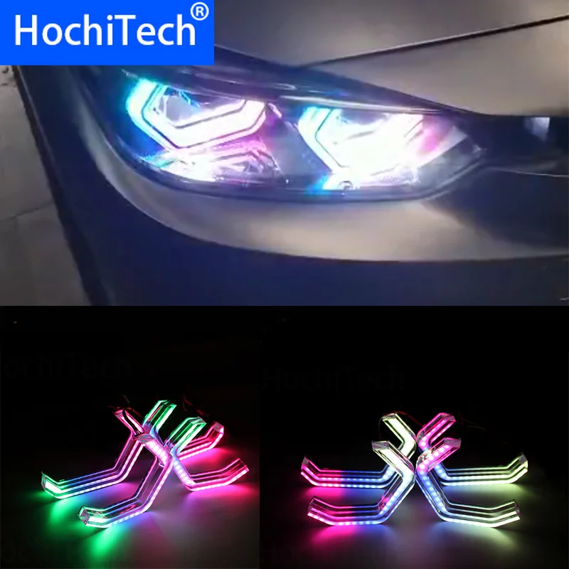RGBW Multi color ICONIC M4 Style Crystal Angel Eyes Kit day light DRL for BMW M3 F80 F82 | Автомобили и мотоциклы