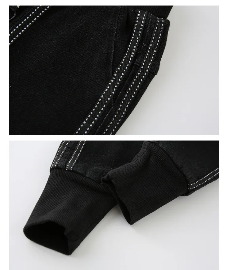BOY'S Autumn Pants New Style Western Style Children Cowboy Casual Pants Big Boy Spring And Autumn Skinny Pants Black And Wh
