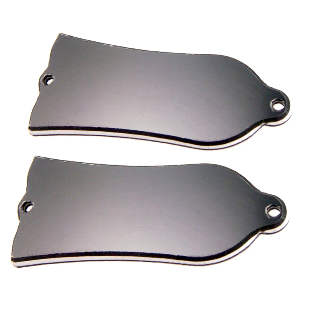 2PCS High Quality  2 Hole Truss Rod Cover Plate For Acoustic Bass Guitar Parts Black