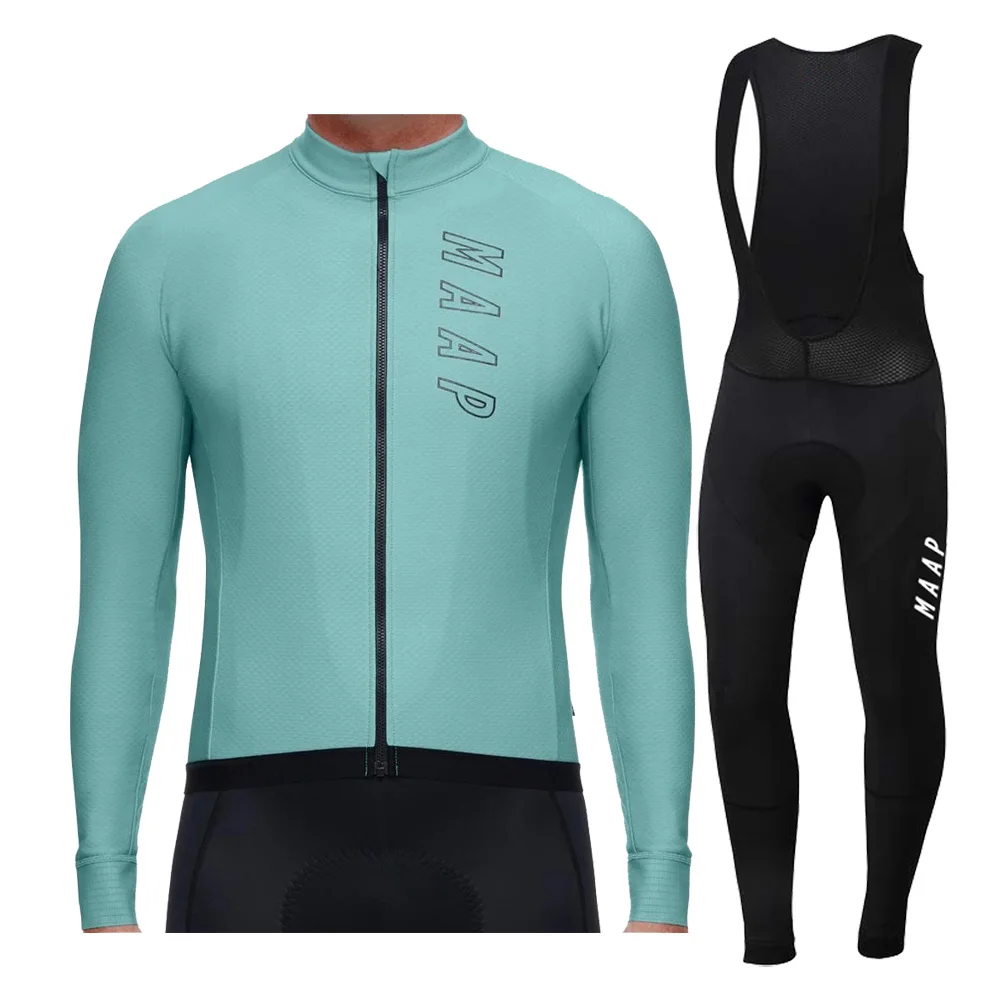 7 Abbigliamento ciclismo inverno winter thermal long sleeve cycling jersey kit MTB bike winter culotte largo ciclismo hombre - Цвет: 7