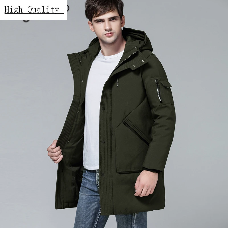 

2020 New Brand Men's Down Jacket Hooded Clothes Streetwear Thick Warm Down Coat Man Fashion Ropa Down Parka Hiver K-8720