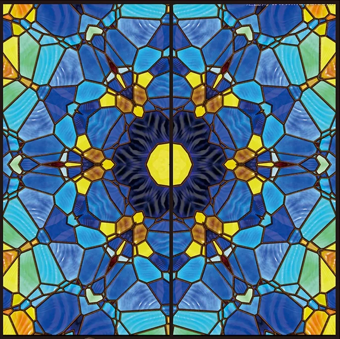 7 PVC Glass Film Customized Size Static Cling Window-Privacy-Potaction Mixed Color Recyclable Symmetry Pattern 60cmx100cm - Цвет: 7