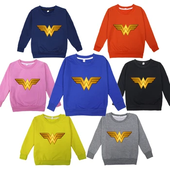 

Wonder Woman Kids Toddler Hood Hoodie Fashion Toddler Baby Cotton Sportswear Christmas Sweatshirt Tops Pullover Plus Size