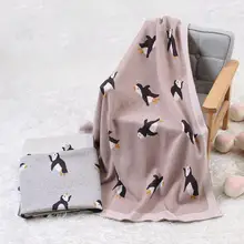 Детское одеяло s вязаное Пеленальное Одеяло для новорожденных спальный мешок для белье для коляски, покрывало с мультяшными рисунками для младенцев 100*80 см