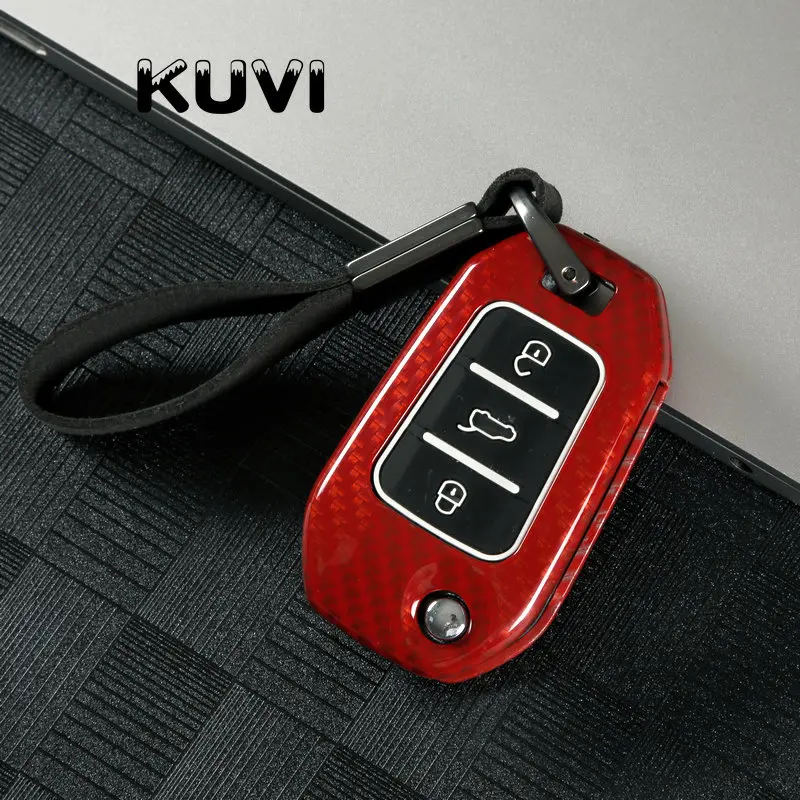 Цинковый брелок для автомобильных ключей, чехол для ключей для Citroen C4 кактус C5 C3 C4L peugeot 508 301 2008 3008 408 Сумка-Футляр для ключей Автомобильный держатель для укладки - Название цвета: carbon red