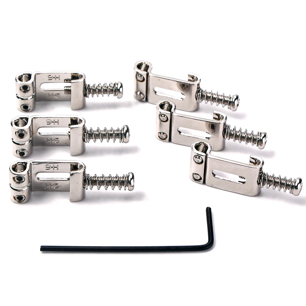 Zinc Alloy Guitar Bridge Saddles+3R3L Guitar Tuning Pegs Tuners for Stratocaster Telecaster Electric Guitar