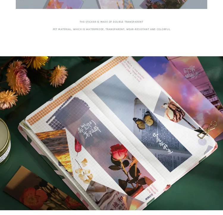 WANDIC Kit D'autocollants Pour Scrapbooking, 200 Pièces