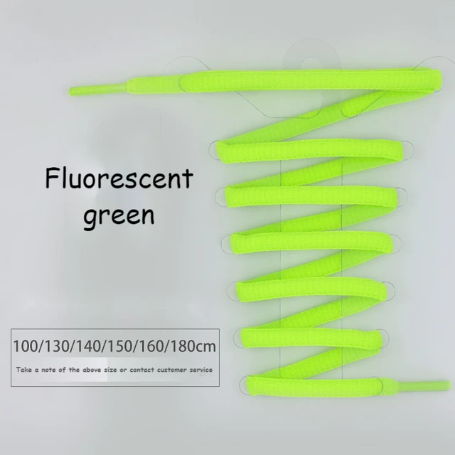 Oval Shoe laces 24 Color Half Round Athletic ShoeLaces for Sport/Running Shoes Shoe Strings 100/120/140/160/180cm Shoelace Fluorescent green