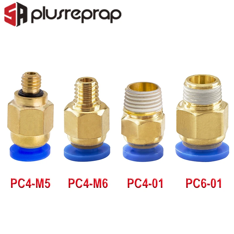 Pneumatic Connectors Bowden Extruder J-head Hotend for OD 4mm or 6mm PTFE Tube Quick Coupler j-head Fittings 3D Printer Parts